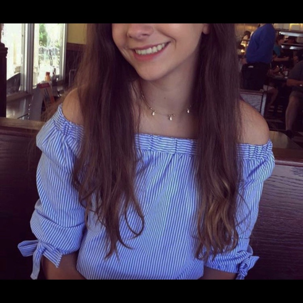 Striped Off the Shoulder Top